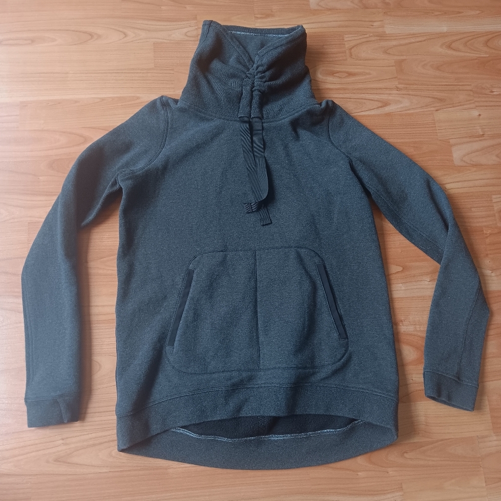 Lululemon Avenue Pullover Cotton Fleece Cowl Neck‎ Front Pockets Sweatshirt Yoga
